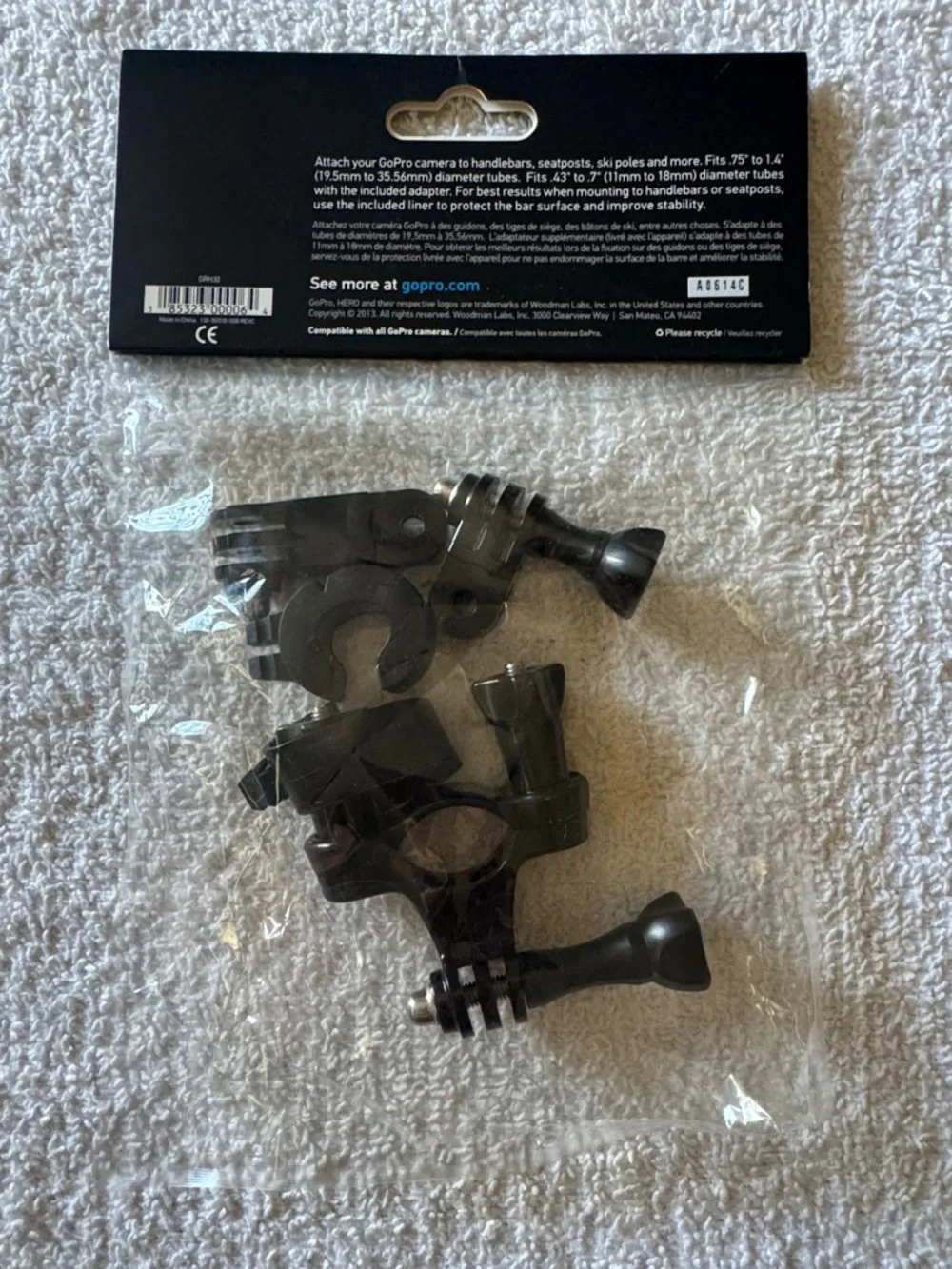 GoPro Black Handlebar, Seatpost & Pole Mount Kit